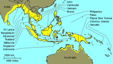 saltwater crocodile habitat map